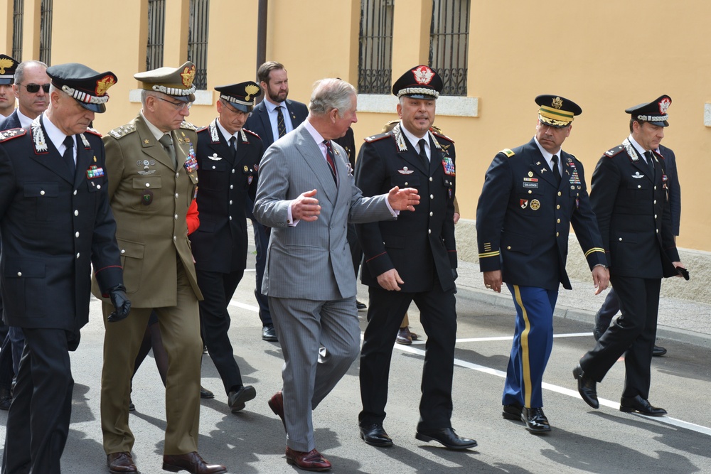 His Royal Highness Prince Charles, Prince of Wales visits at Center of Excellence for Stability Police Units (CoESPU) Vicenza, Italy
