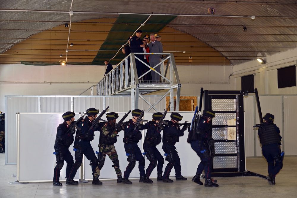 His Royal Highness Prince Charles, Prince of Wales visits at Center of Excellence for Stability Police Units (CoESPU) Vicenza, Italy