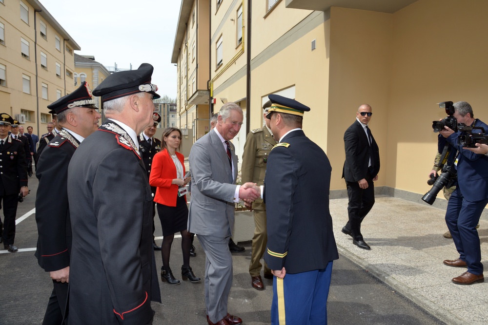 His Royal Highness Prince Charles, Prince of Wales visits at Center of Excellence for Stability Police Units (CoESPU) Vicenza, Italy