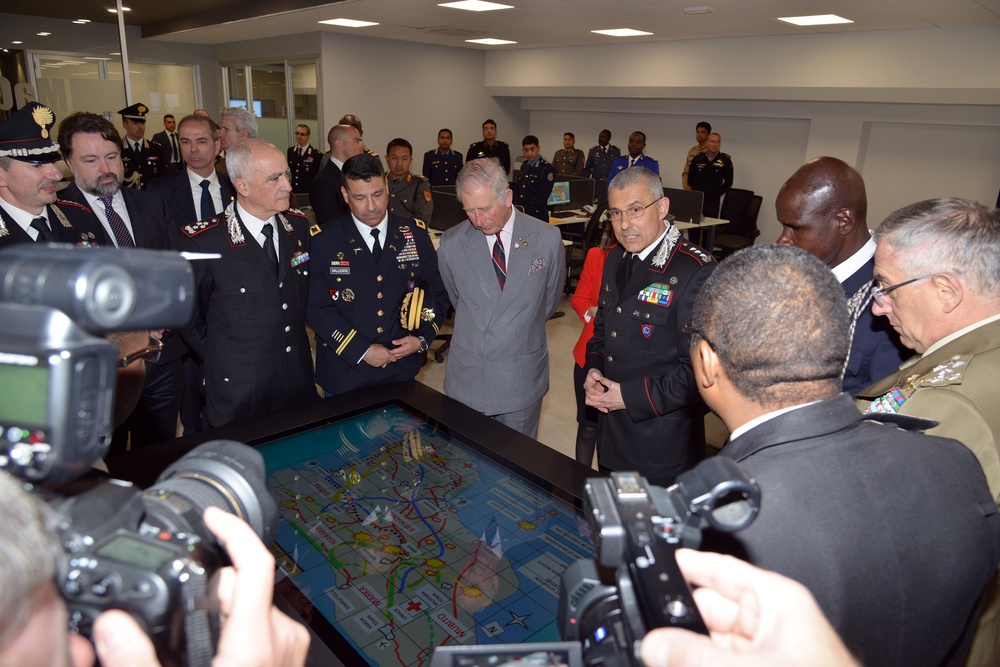 His Royal Highness Prince Charles, Prince of Wales visits at Center of Excellence for Stability Police Units (CoESPU) Vicenza, Italy