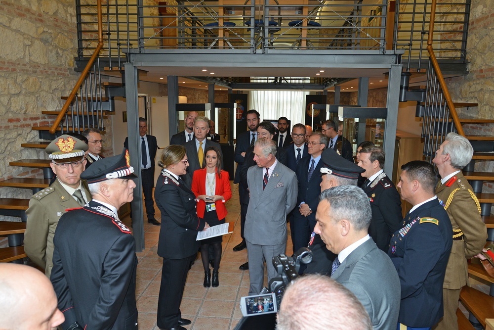 His Royal Highness Prince Charles, Prince of Wales visits at Center of Excellence for Stability Police Units (CoESPU) Vicenza, Italy
