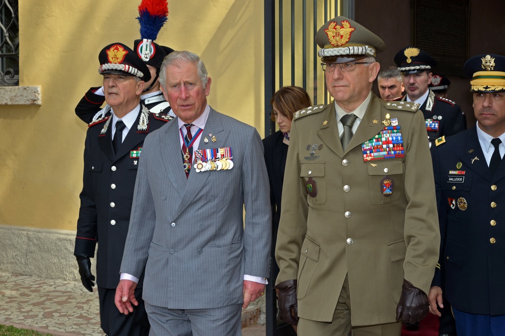 His Royal Highness Prince Charles, Prince of Wales visits at Center of Excellence for Stability Police Units (CoESPU) Vicenza, Italy
