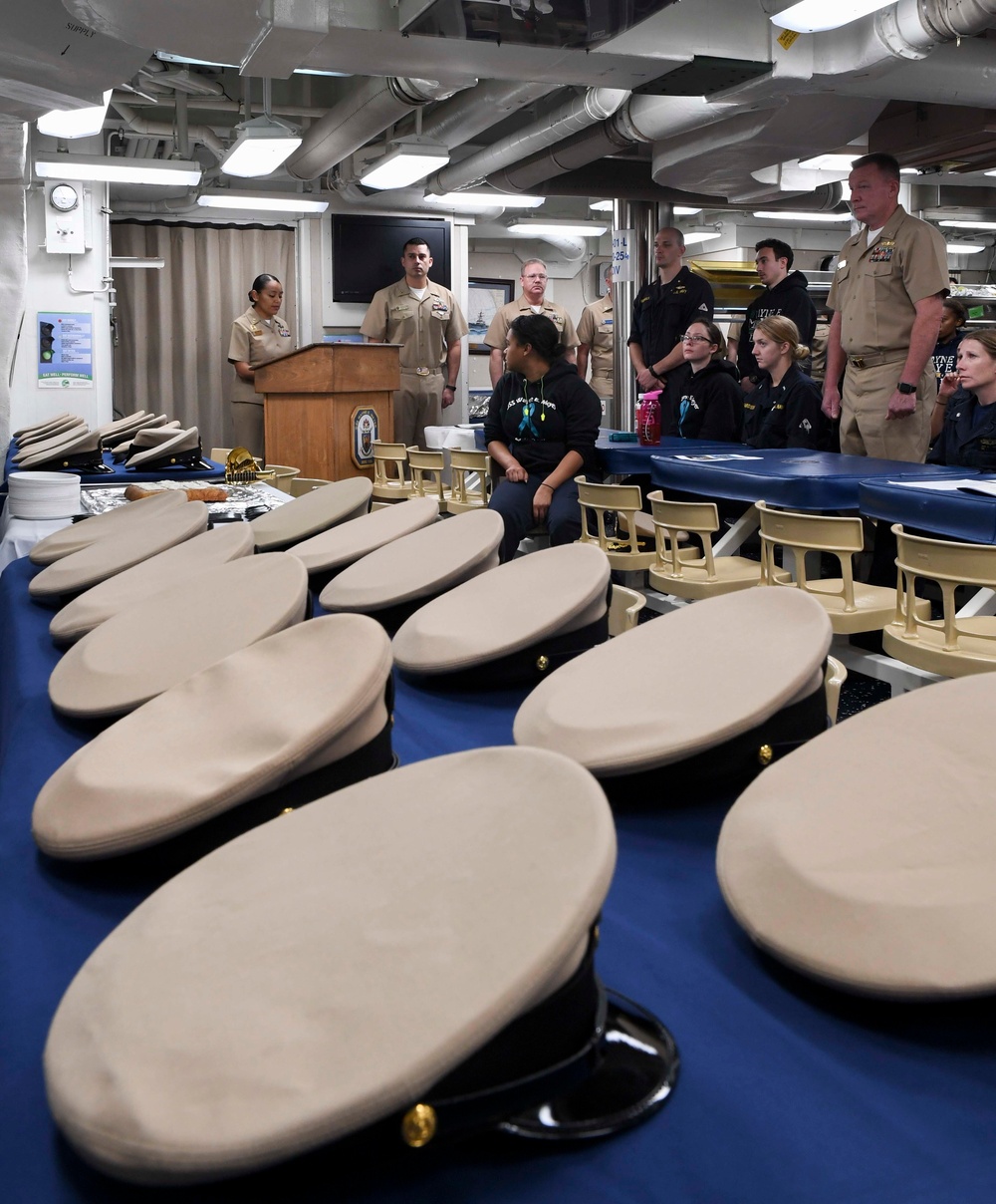 USS Wayne E. Meyer Celebrates CPO Birthday