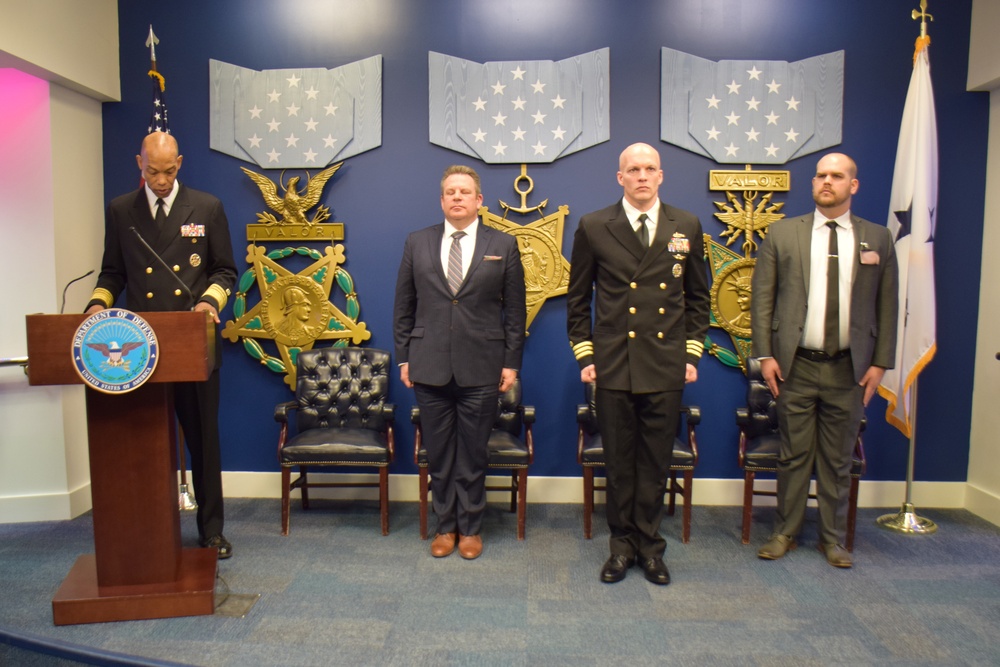 Cmdr. Michael Adams retires