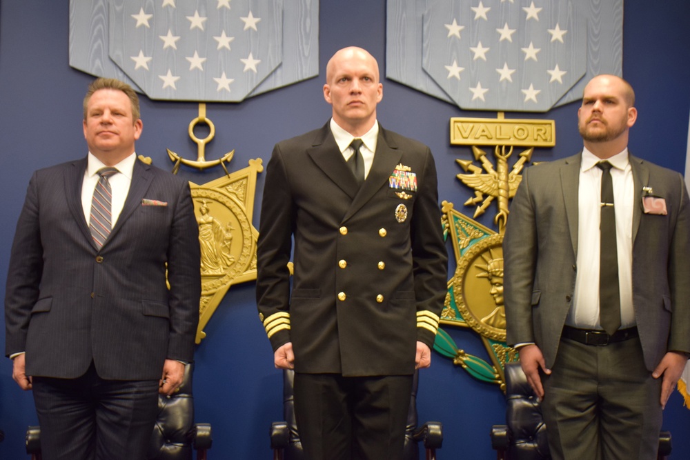 Cmdr. Michael Adams retires