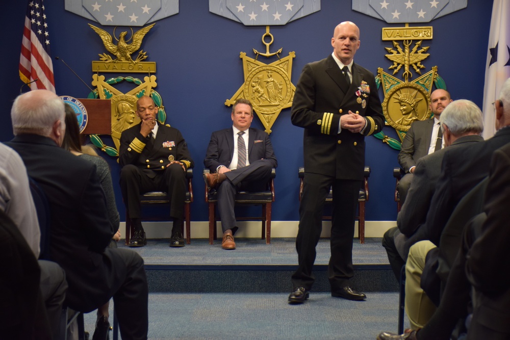 Cmdr. Michael Adams retires