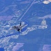 KC-135 Stratotanker flight with F-22 Raptor