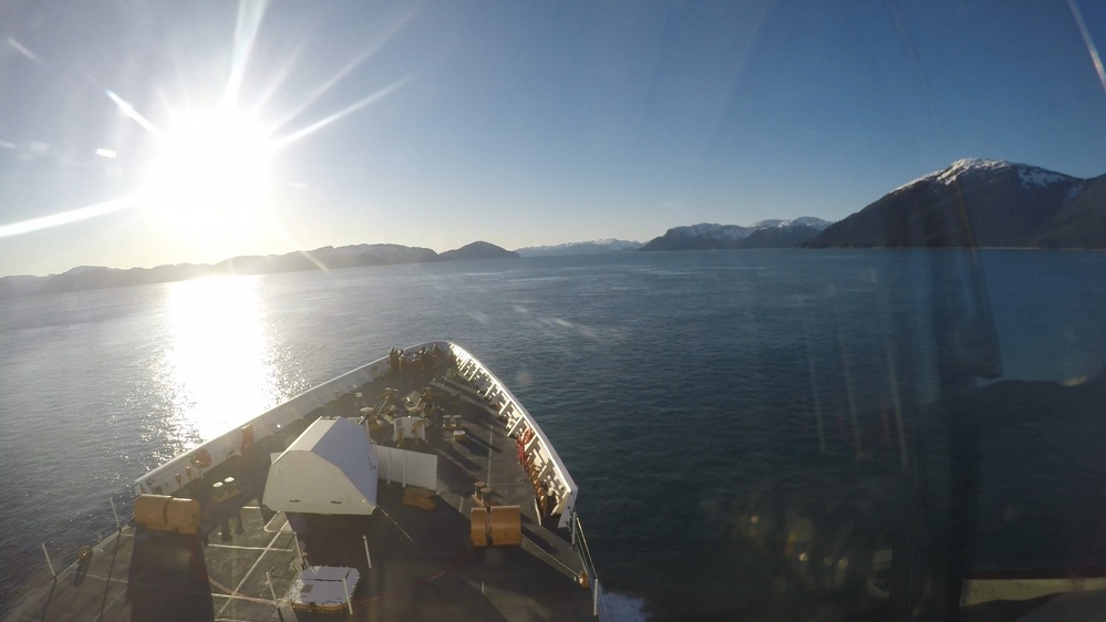 Coast Guard Cutter Bertholf crew transits Alaska waters during 63-day deployment