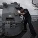 Fire Controlman 2nd Class Jacob Simon Conducts Preventative Maintenance