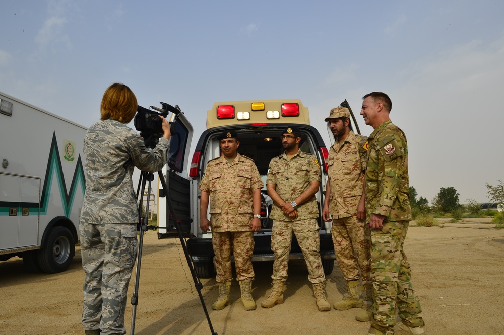 Elite special forces teams from GCC and U.S. simulate a joint raid on a hostile objective