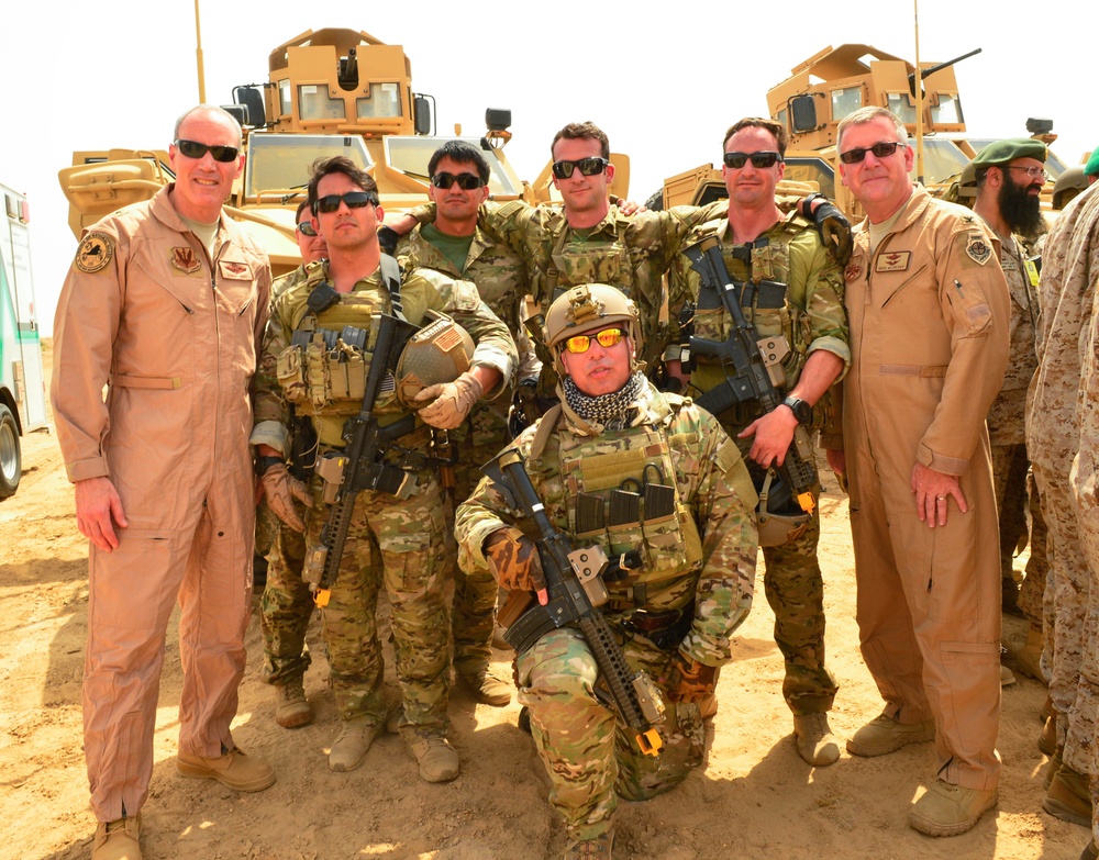 Elite special forces teams from GCC and U.S. simulate a joint raid on a hostile objective