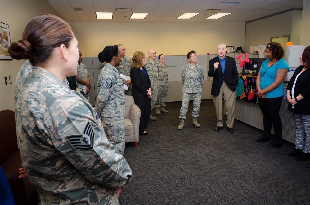Retired CMSAF visits JBSA-Lackland