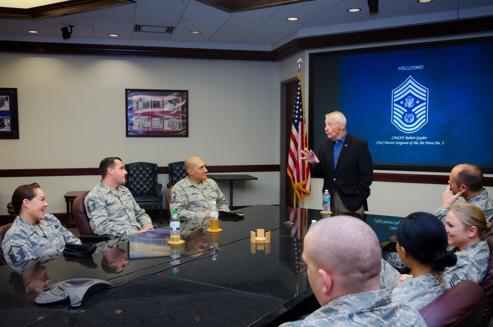 Retired CMSAF visits JBSA-Lackland