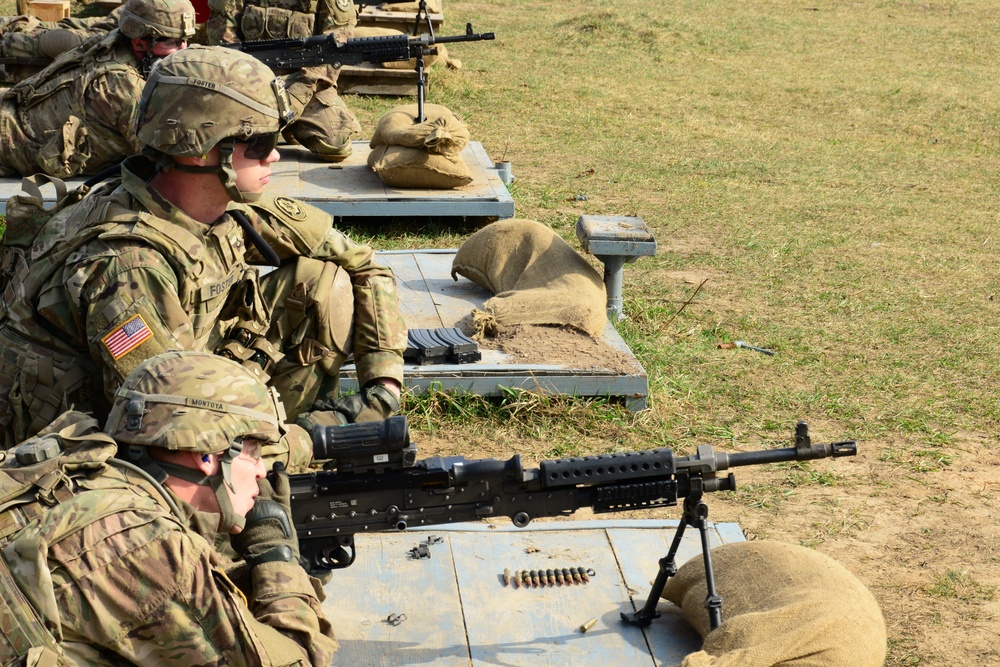 M240 Machine Gun Zeroing in Orzysz Poland