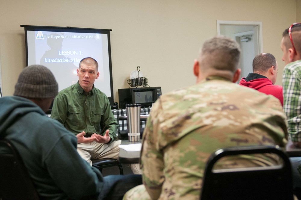 I CORPS HHB chaplain on track with HSI training with NCOs