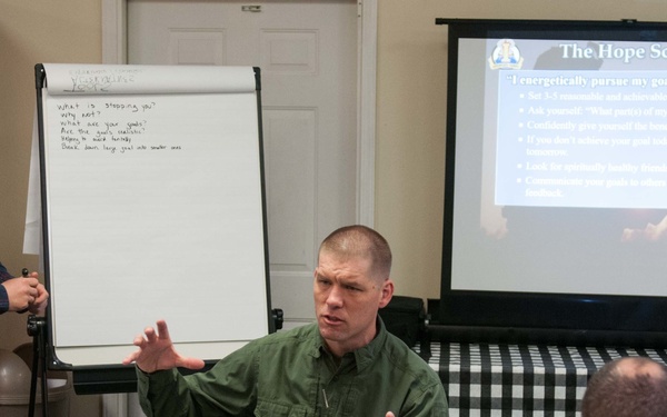 I CORPS HHB chaplain on track with HSI training with NCOs