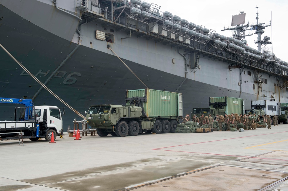 USS Bonhomme Richard (LHD 6) arrives to Okinawa, Japan