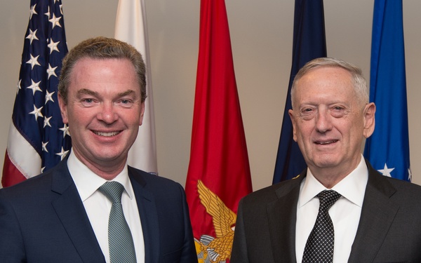 SD Mattis meets with Australia’s Minister for Defence Industry Christopher Pyne