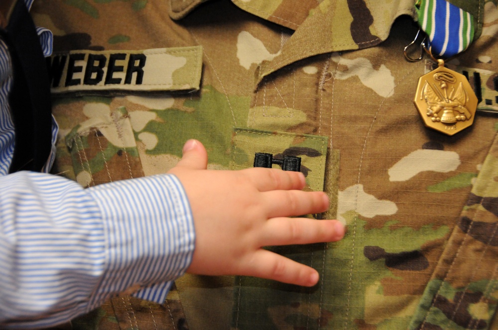 Army Reserve Soldier's son helps promote father