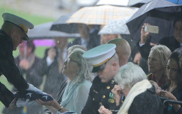The graveside service for John Glenn takes place in Arlington National Cemetery