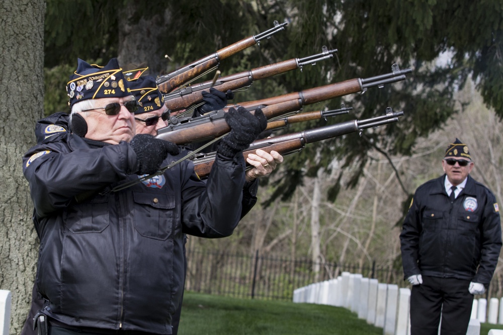 Veterans Fire 21 Gun Salute at Camp Butler National Cemetery