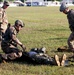 National Guard Soldier identifies wounds on a casualty during &quot;Bull Exercise&quot; for the Expert Infantryman Badge