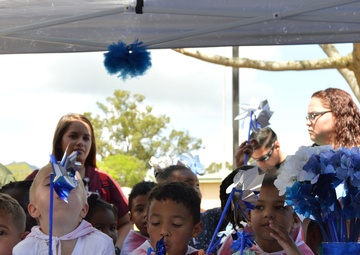 Army celebrates children with pinwheels, parade