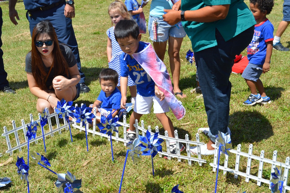 Army celebrates children with pinwheels, parade