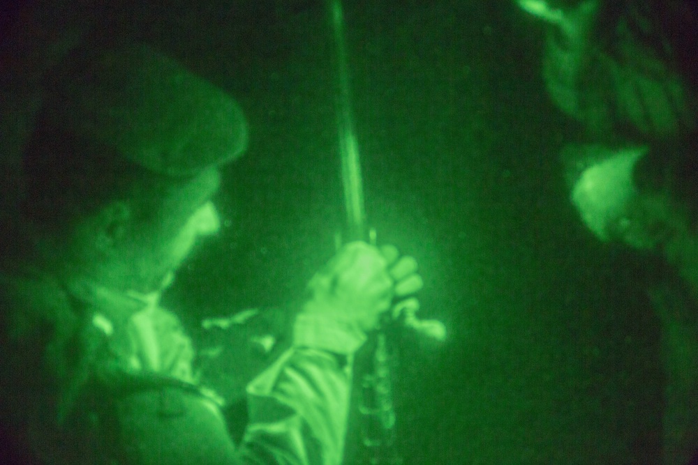 ISF particpate in night sniper firing range