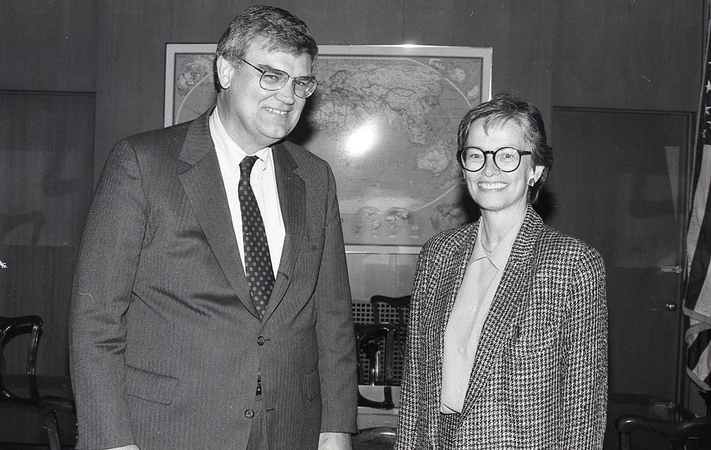 Admin. Atwood attends the Peace Corps. meeting