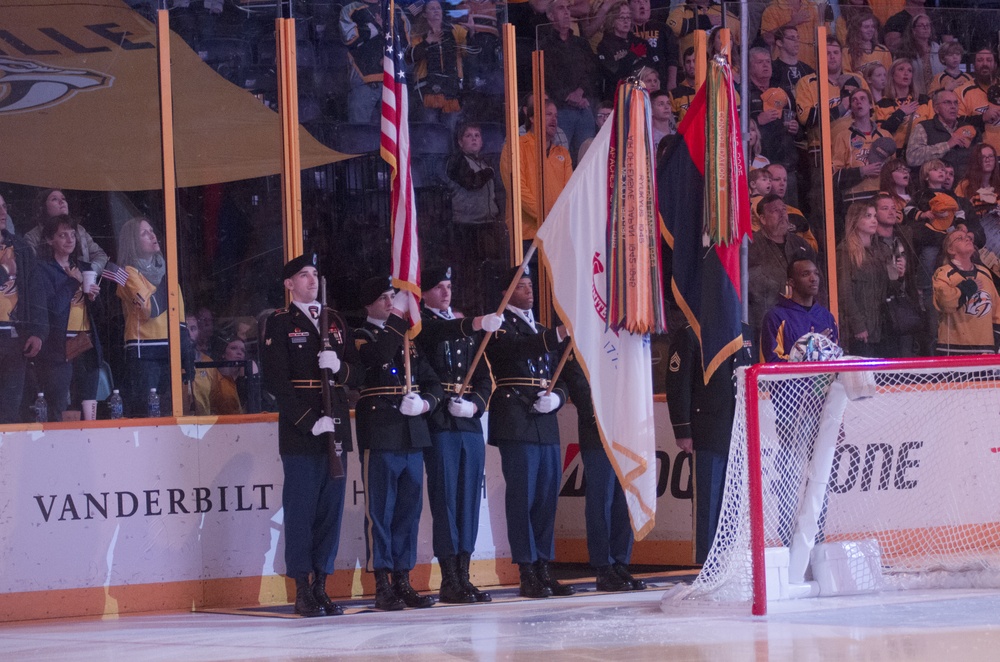 Soldier salute: Nashville Predators honor Fort Campbell