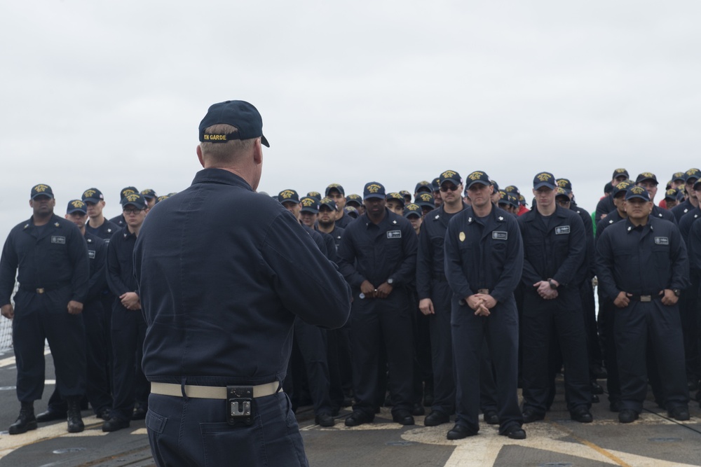 USS Howard (DDG 83) Holds Change of Command During COMPTUEX