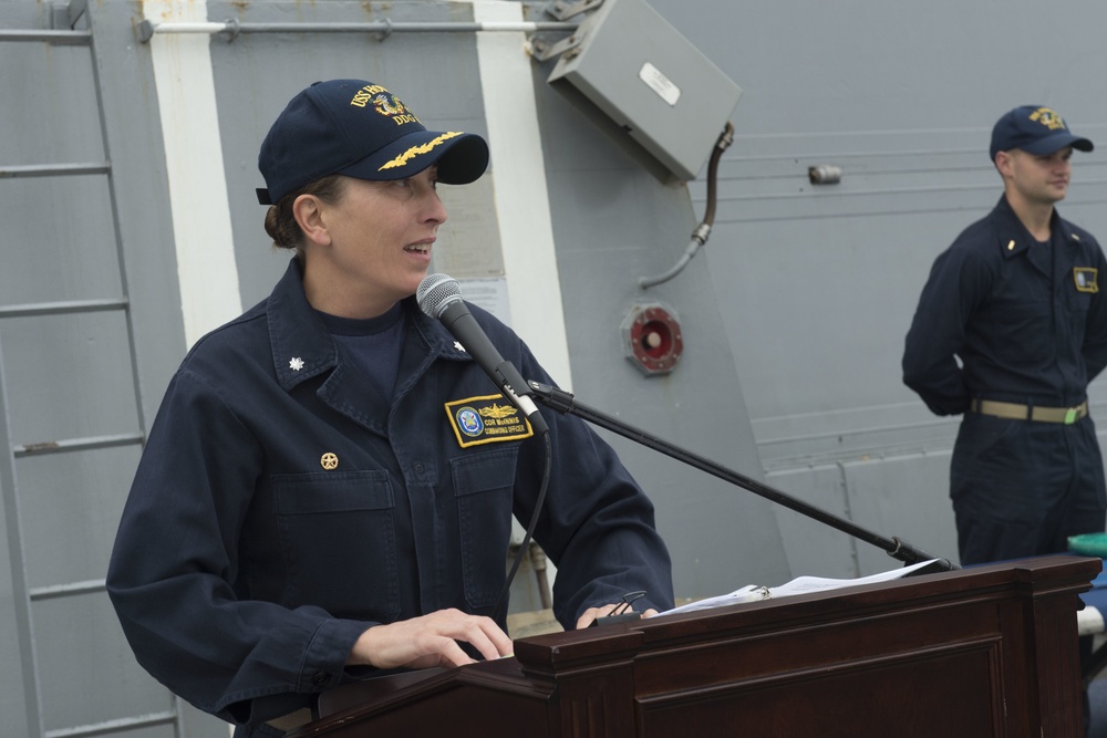 USS Howard (DDG 83) Holds Change of Command During COMPTUEX