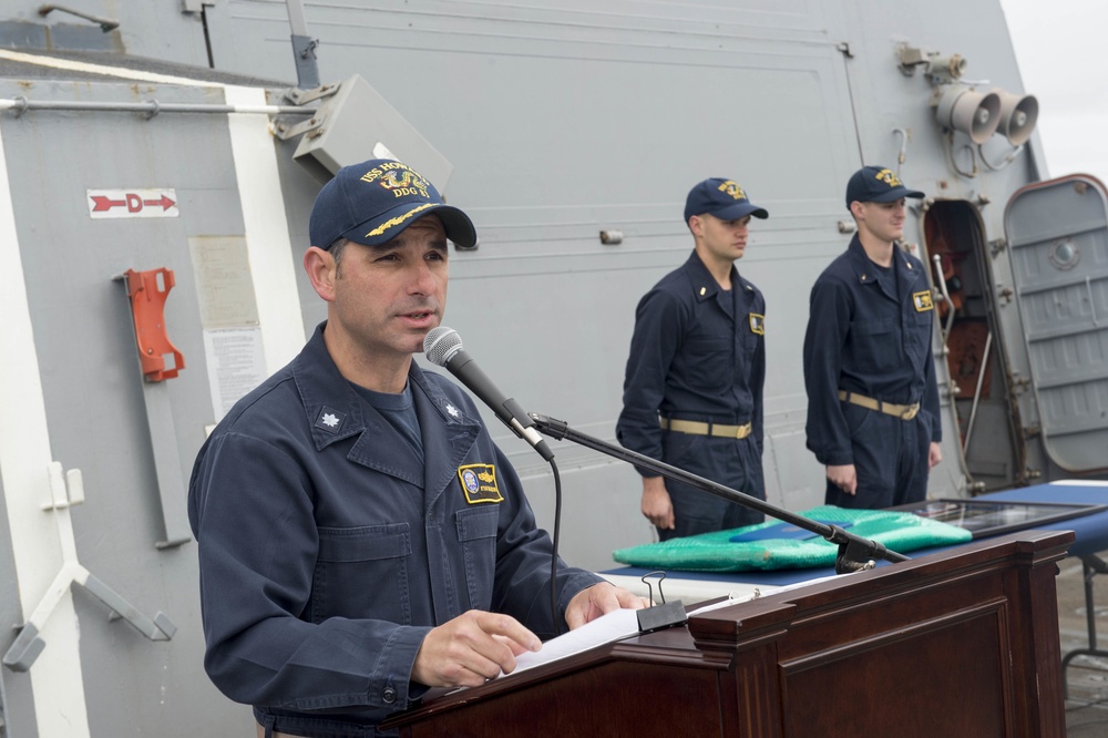 USS Howard (DDG 83) Holds Change of Command During COMPTUEX