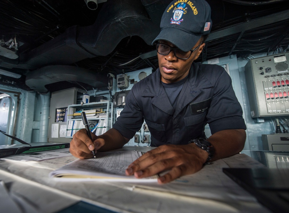 USS MAKIN ISLAND FLIGHT OPS