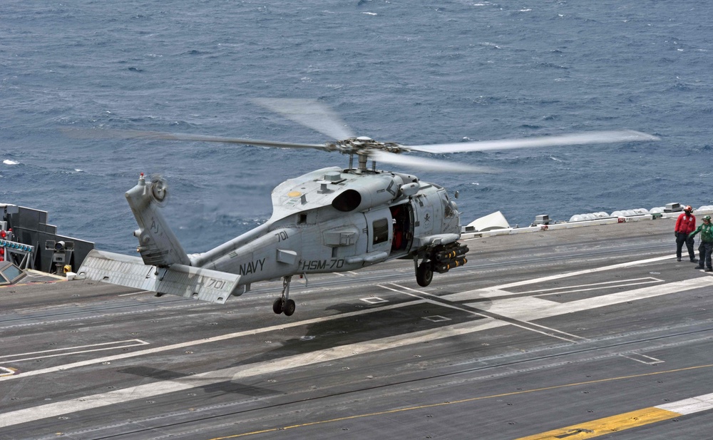 GHWB is the flagship of Carrier Strike Group (CSG) 2, which is comprised of the staff of CSG-2; GHWB; the nine squadrons and staff of Carrier Air Wing (CVW) 8; Destroyer Squadron (DESRON) 22 staff and guided-missile destroyers USS Laboon (DDG 58) and USS