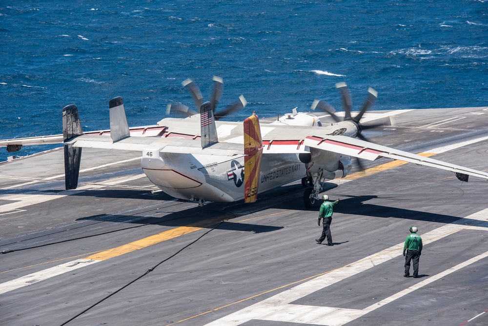 GHWB is the flagship of Carrier Strike Group (CSG) 2, which is comprised of the staff of CSG-2; GHWB; the nine squadrons and staff of Carrier Air Wing (CVW) 8; Destroyer Squadron (DESRON) 22 staff and guided-missile destroyers USS Laboon (DDG 58) and USS