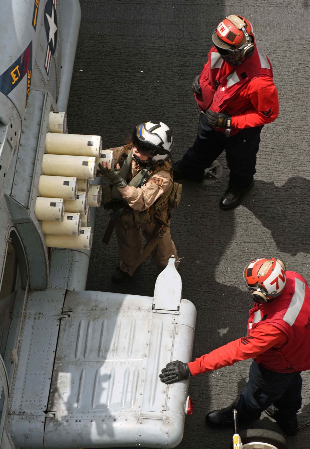 The ship is the flagship of Carrier Strike Group (CSG) 2, which is comprised of the staff of CSG-2; The ship; the nine squadrons and staff of Carrier Air Wing (CVW) 8; Destroyer Squadron (DESRON) 22 staff and guided-missile destroyers USS Laboon (DDG 58)