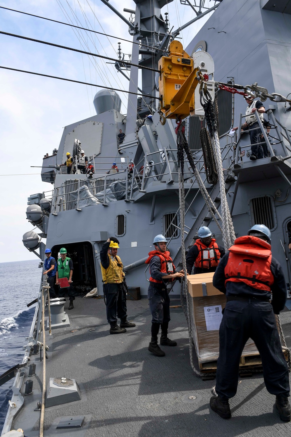 USS Wayne E. Meyer Conducts a Replenishment-at-Sea