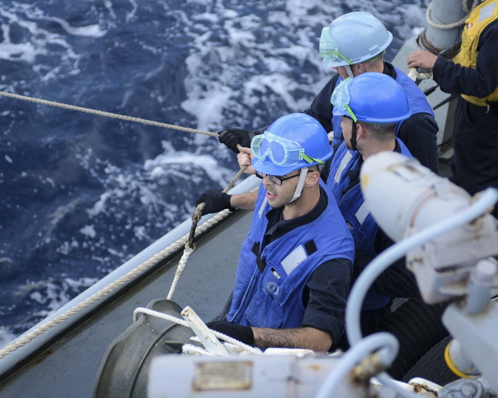 USS Kidd (DDG 100) Conducts a RAS During COMPTUEX