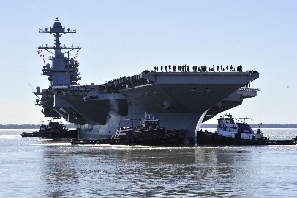 PCU Gerald R. Ford (CVN 78) Begins Builder's Sea Trials