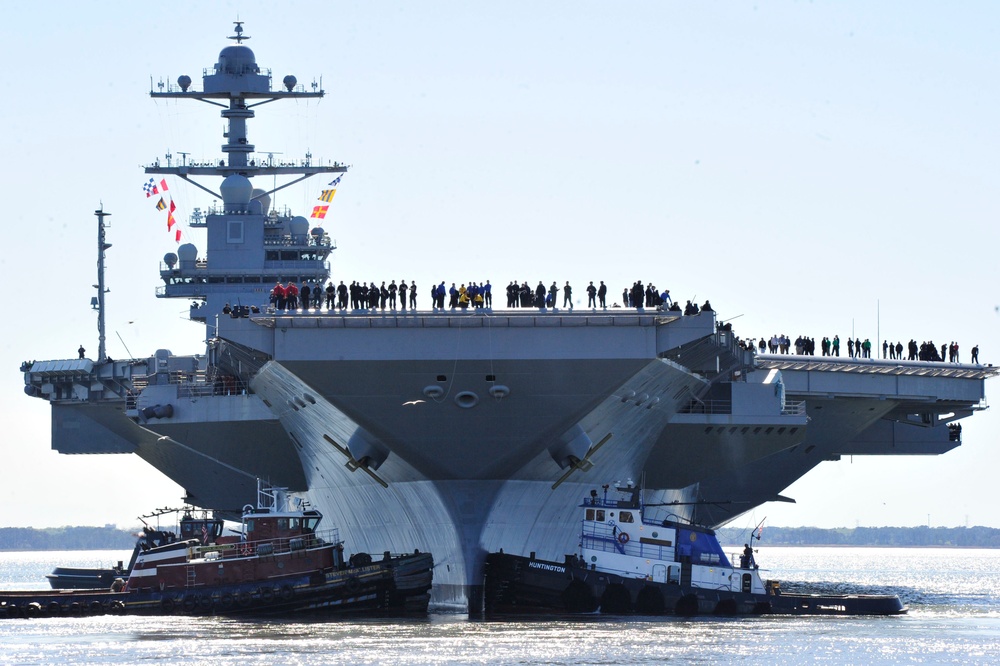 PCU Gerald R. Ford (CVN 78) Begins Builder's Sea Trials