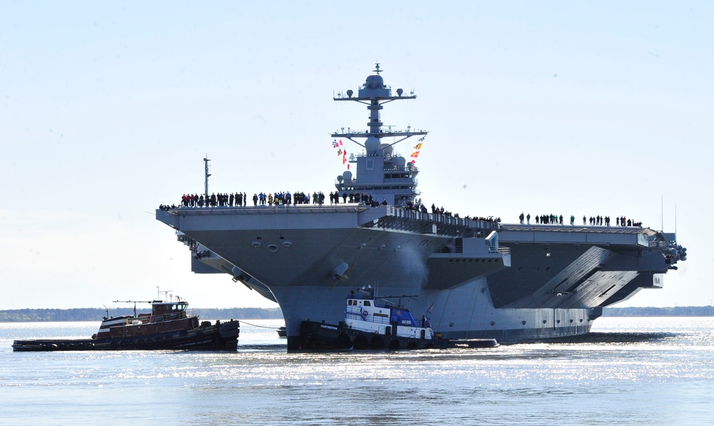 PCU Gerald R. Ford (CVN 78) Begins Builder's Sea Trials