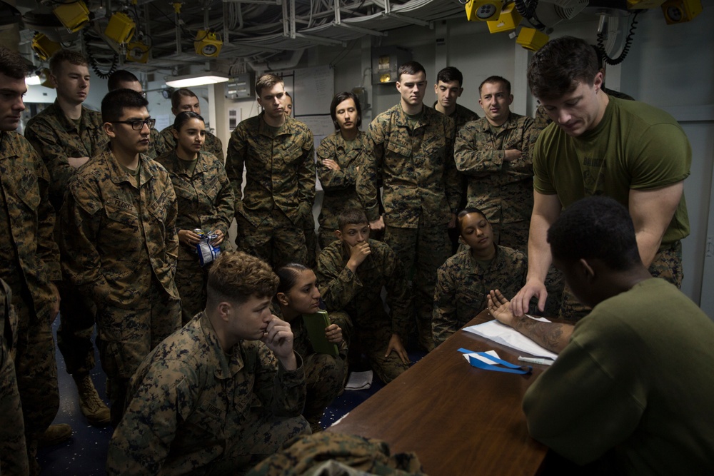 MEU Logistics Marines Participate in Combat Life Saver