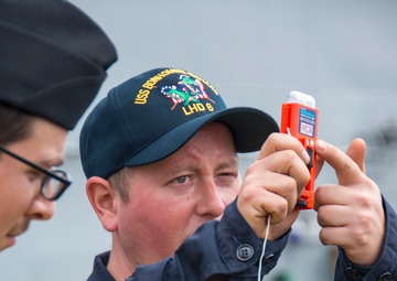 All-Hands call aboard USS Bonhomme Richard (LHD 6)