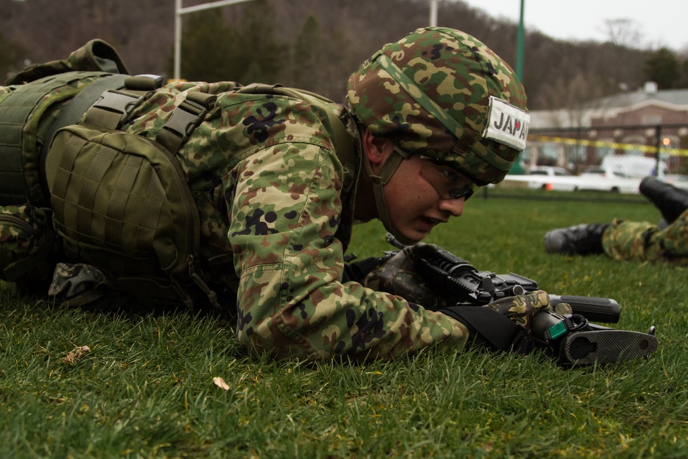 Military cadets participate in the Sandhurst Competition