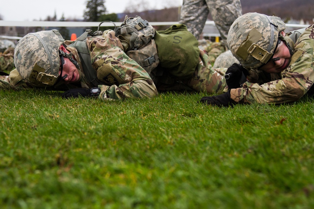 Military cadets participate in the Sandhurst Competition