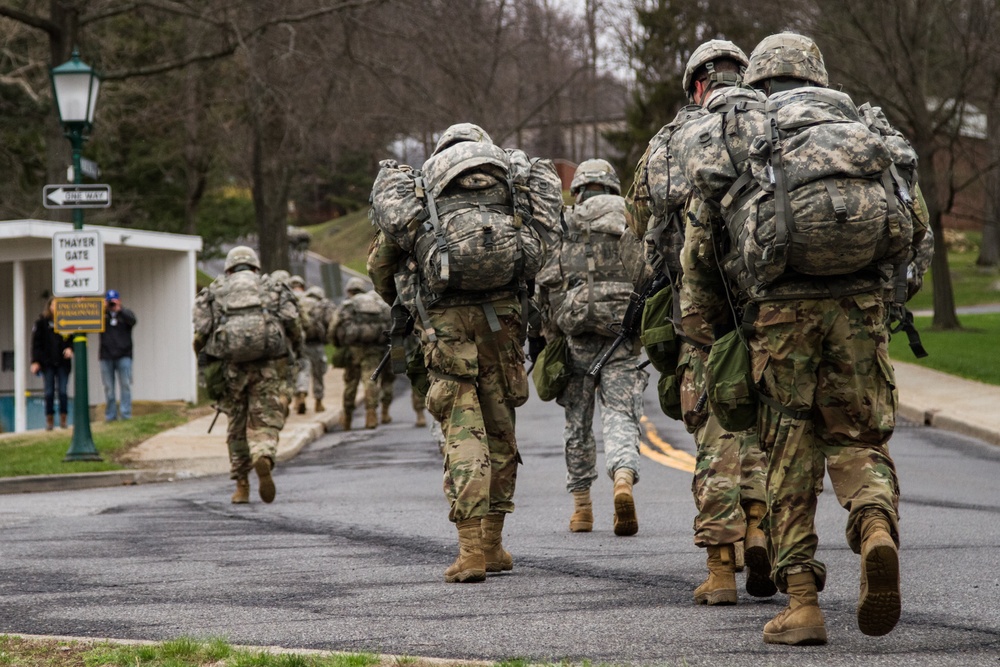 Military cadets participate in the Sandhurst Competition