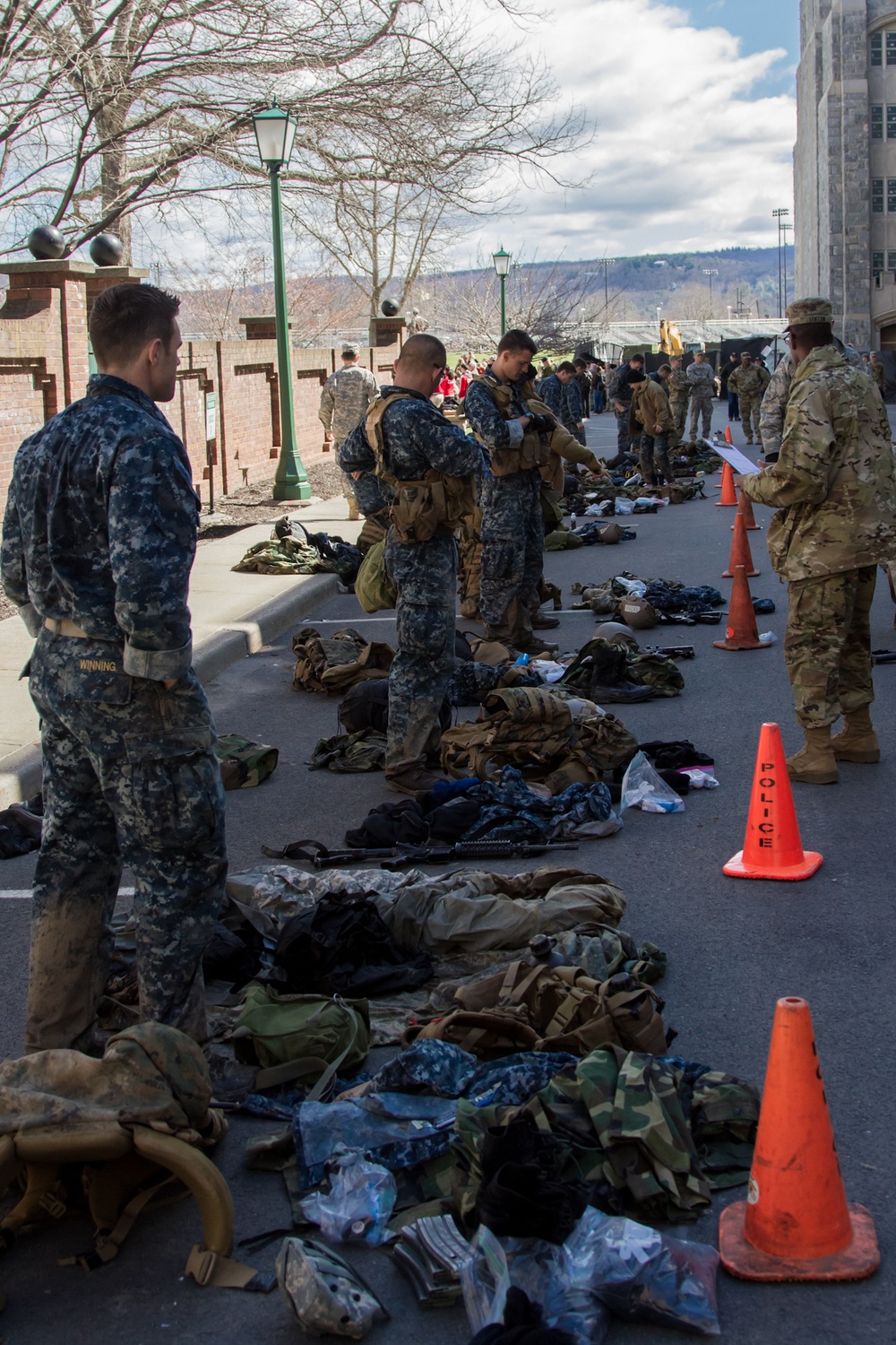 Military cadets participate in the Sandhurst Competition