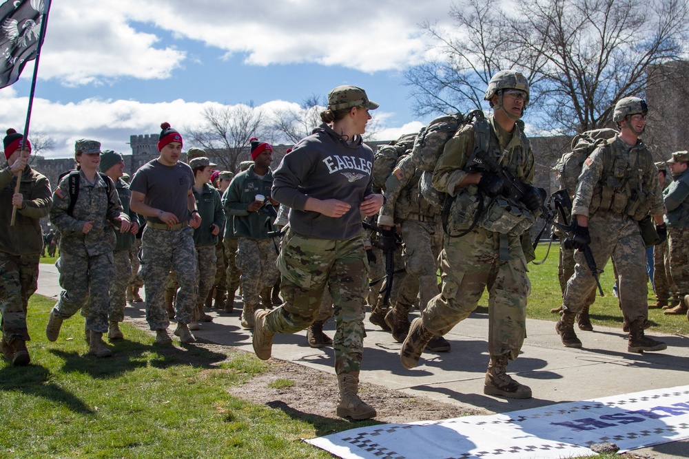 Military cadets participate in the Sandhurst Competition